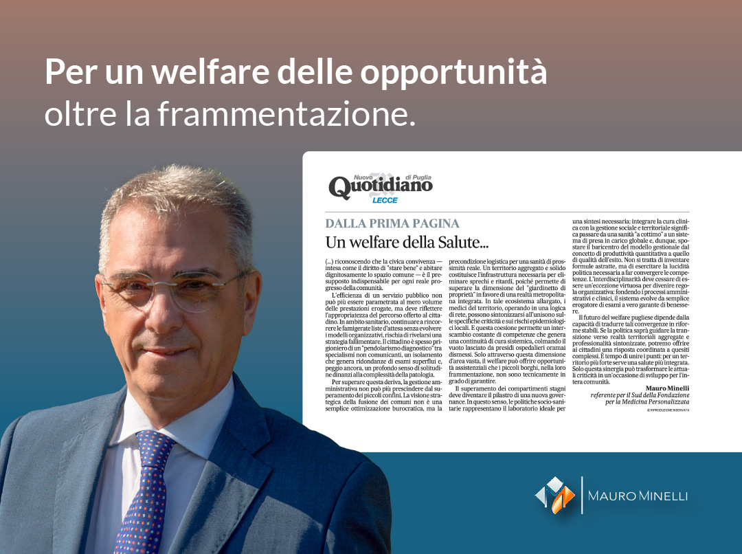 La sinergia necessaria. Per un welfare delle opportunità oltre la frammentazione